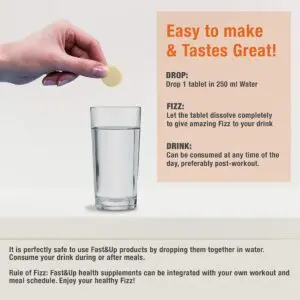 Fast&Up N-Acetylcysteine For Lung Health and Liver Detox, 20 Tablets, Strawberry