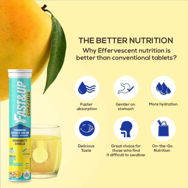 Fast&Up Curcumin Immunity Shield, 25 Tablets, Mango