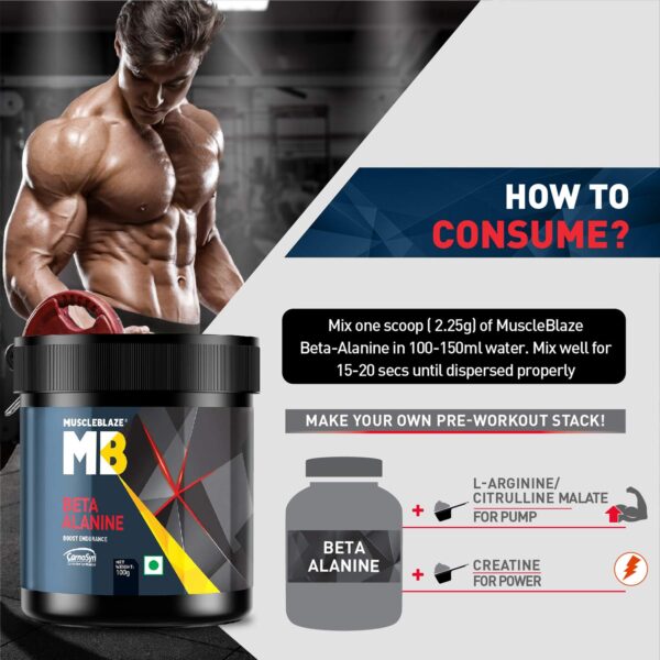 MuscleBlaze Beta Alanine, Unflavoured