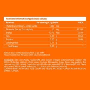 Fast&Up Charge Natural Vitamin C and Zinc, Orange