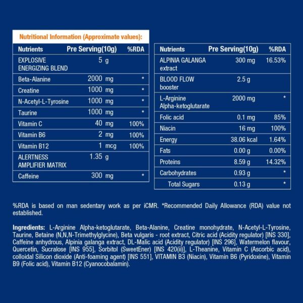 Fast&Up Pre Workout, 30 Servings, Watermelon