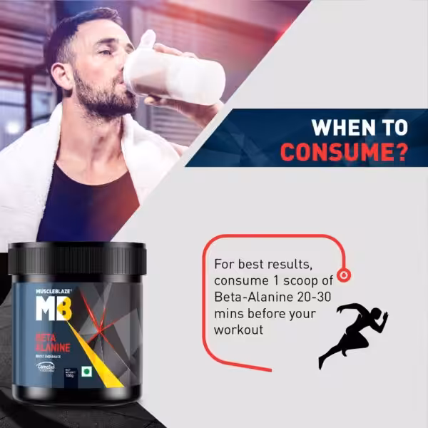 When to consume: For best results, consume 1 scoop of Beta-Alanine 20-30 mins before your workout