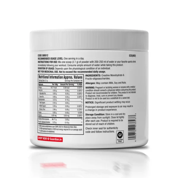 GNC Creatine Monohydrate 3000mg Unflavoured, 250 gm