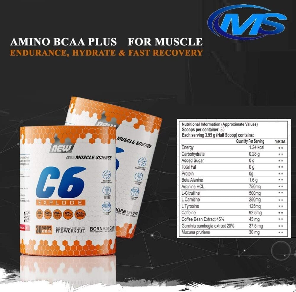 Buy Original Muscle Science C6 Pre workout Beast Nutrition
