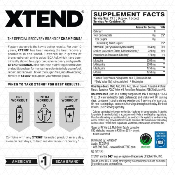 Scivation Xtend BCAA (Intra Workout Catalyst)