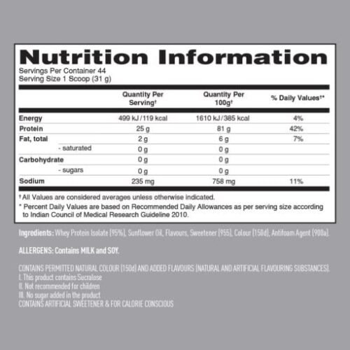 Isopure Zero Carb 100% Whey Protein Isolate Powder - Image 2