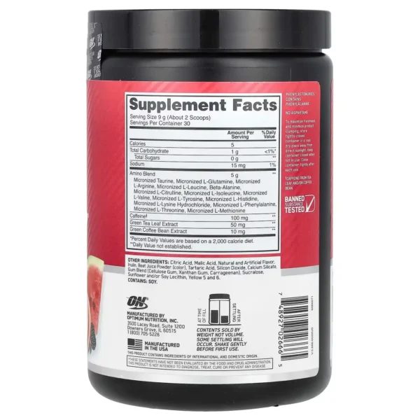 Optimum Nutrition Amino Energy