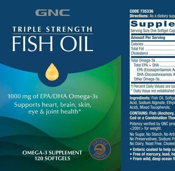 GNC Triple Strength Fish Oil