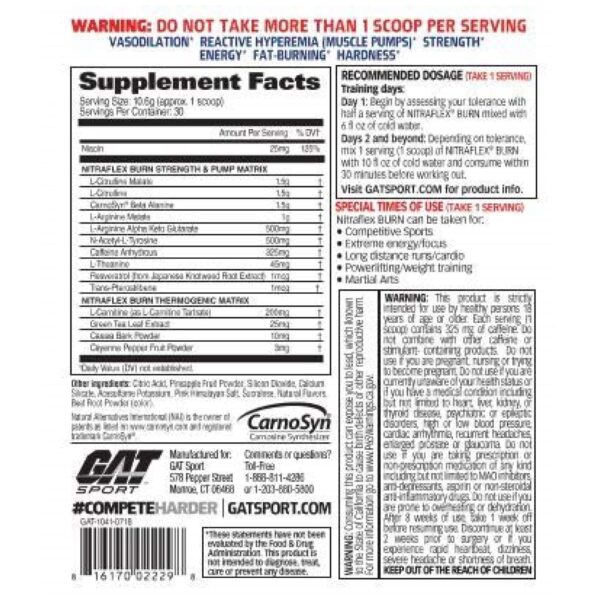 GAT Nitraflex Burn