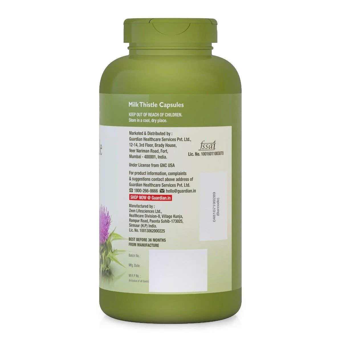 GNC Herbal Plus Milk Thistle - Image 3