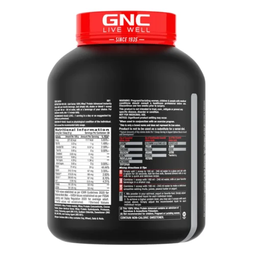 GNC Amp Gold Series 100% Whey Protein Advanced - Image 3