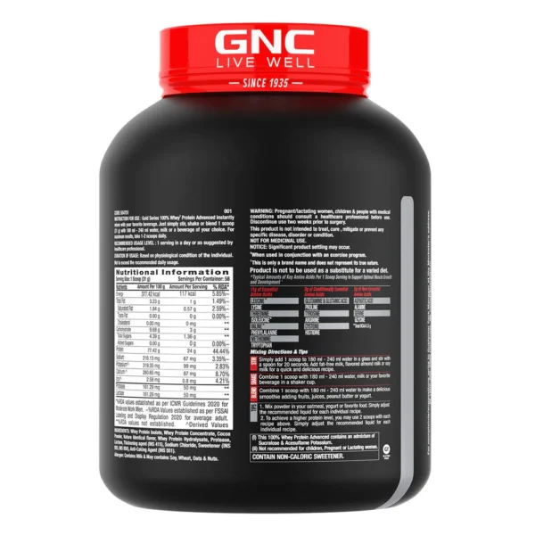 GNC Amp Gold Series 100% Whey Protein Advanced