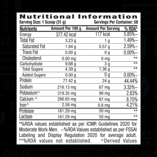 GNC Amp Gold Series 100% Whey Protein Advanced