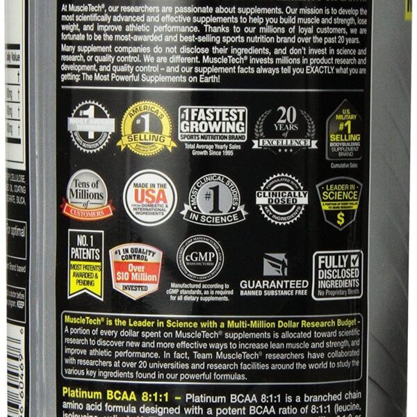 MuscleTech Essential Platinum BCAA 8:1:1