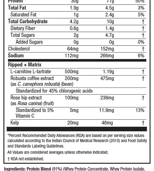 MuscleTech NitroTech Ripped Protein