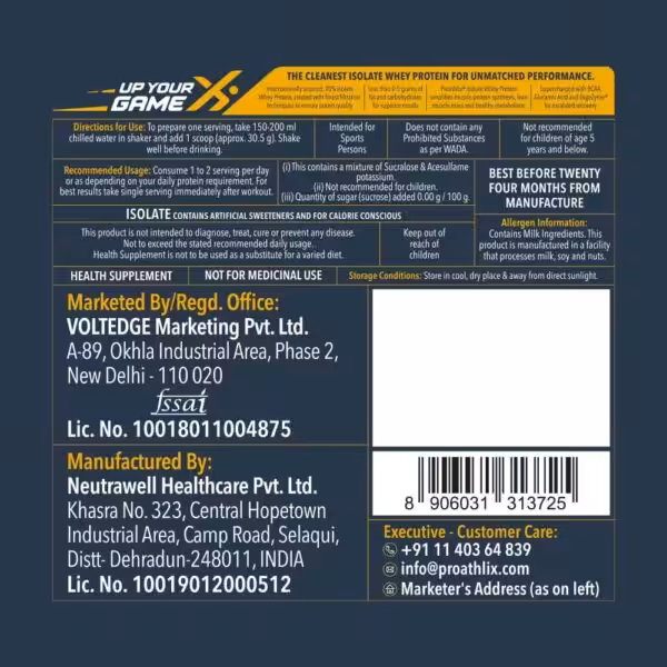 Proathlix Whey Isolate Protein - product image