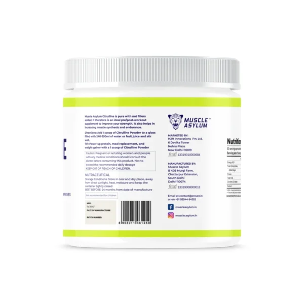 Muscle Asylum Citrulline Dl- Malate