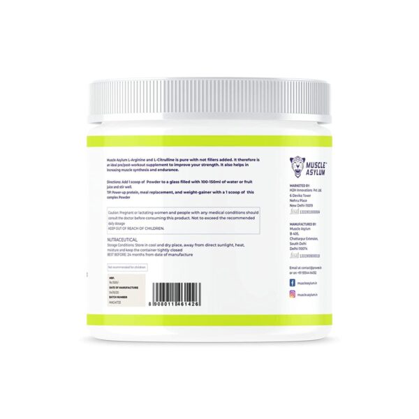 Muscle Asylum L Arginine L Citrulline Complex