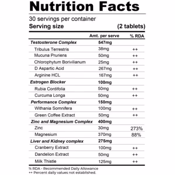 Muscle Asylum Test 60 Tablets - product image