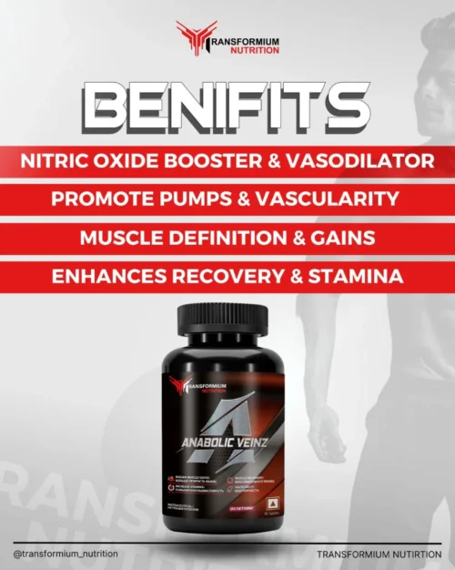 Transformium Nutrition Anabolic Veinz | Nitric Oxide Booster - Image 7
