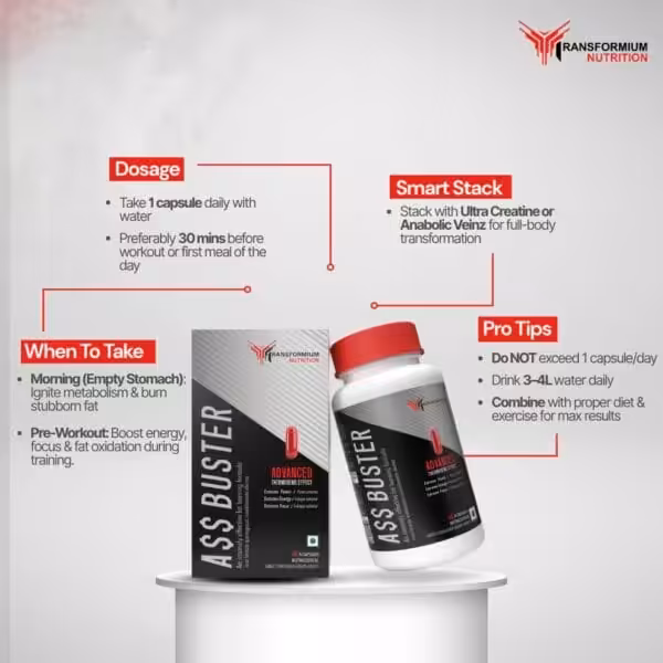 Transformium Nutrition Ass Buster | Fat Burner - Image 4