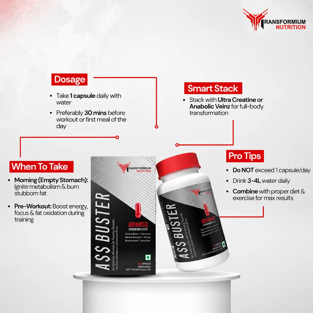 Transformium Nutrition Ass Buster | Fat Burner - Image 6
