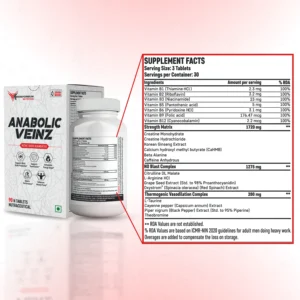 Transformium Nutrition Anabolic Veinz | Nitric Oxide Booster