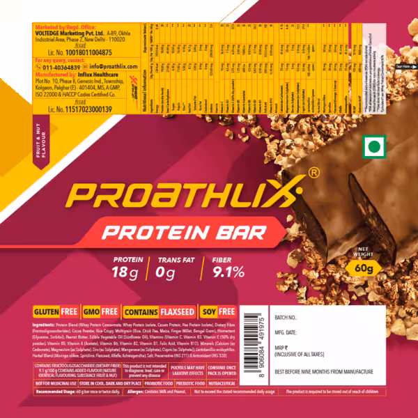 Proathlix Protein Bar (Pack of 12) - product image