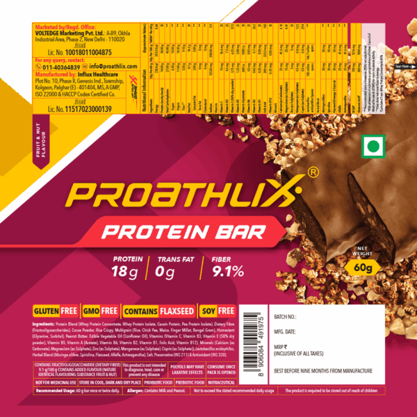 Proathlix Protein Bar (Pack of 12)