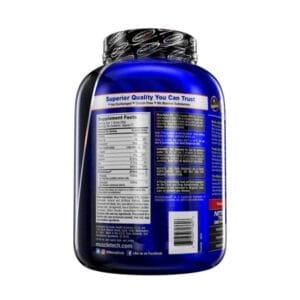 image of nutrition facts of muscletech isolate 2kg