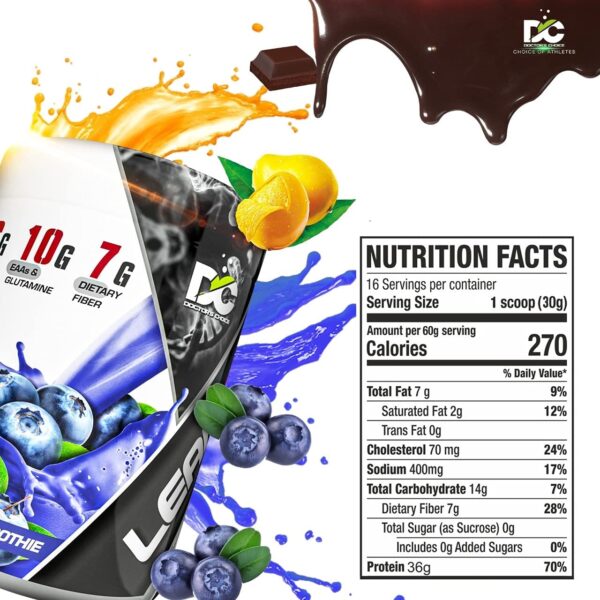 image of nutrition facts of doctor's choice lean pro 900gm