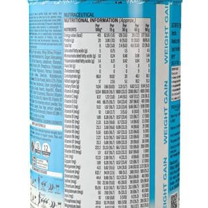 image of nutrition facts of Patanjali Nutrela Weight Gain