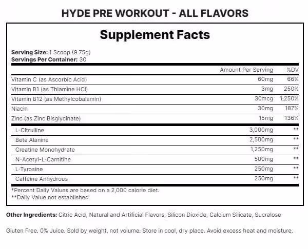 image of hyde pre workout