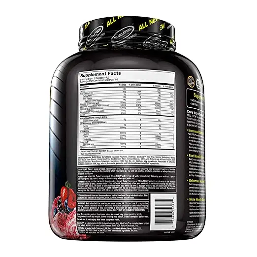 image of nutrition facts of Muscletech Performance Series Cell Tech Creatine