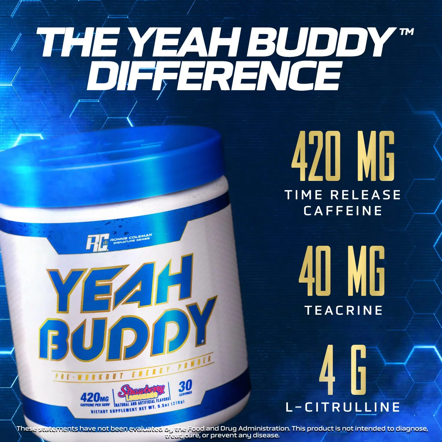Ronnie Coleman Signature Series Yeah Buddy Pre-Workout Supplement - Image 4