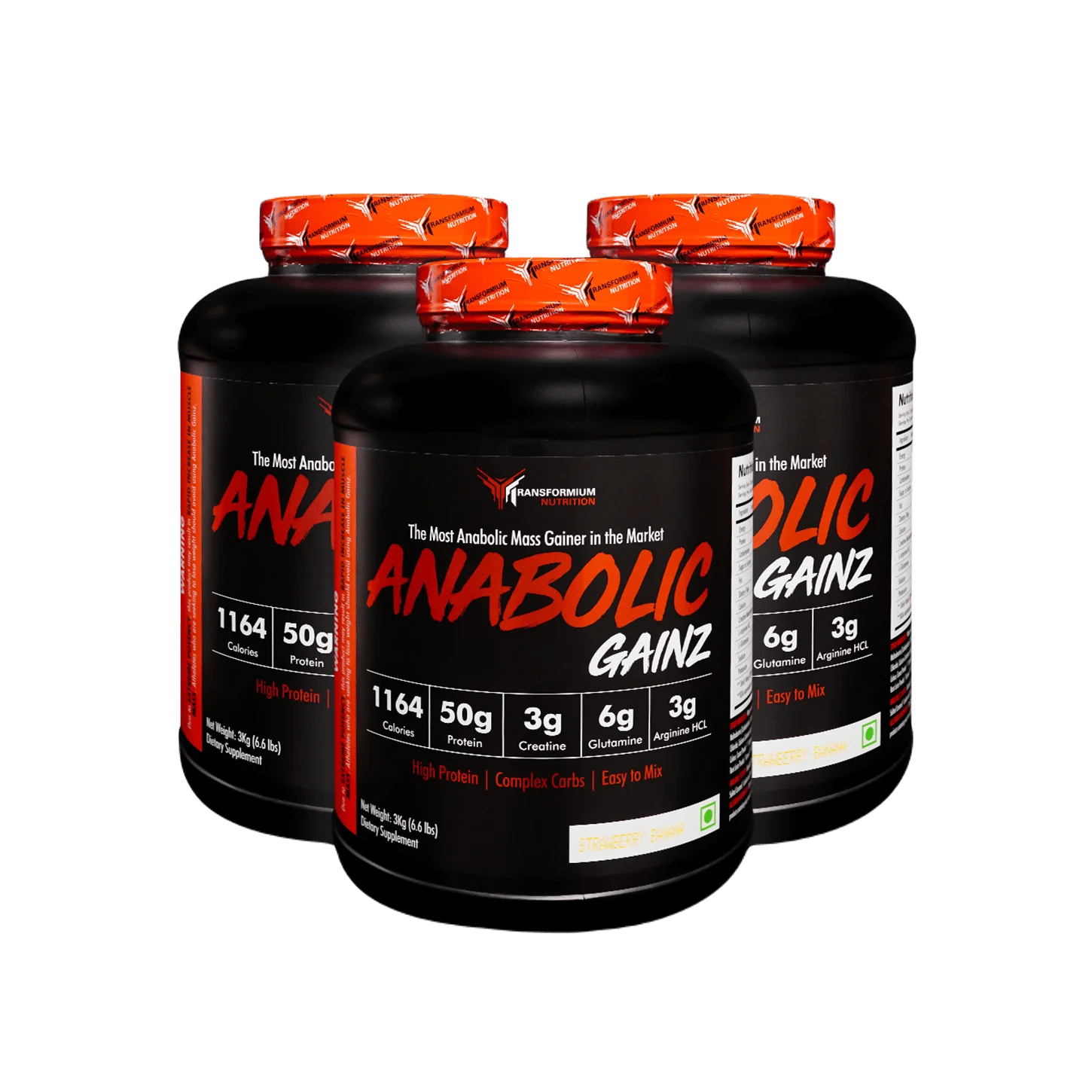 image of transformium nutrition anabolic gainz 3kg suppplement
