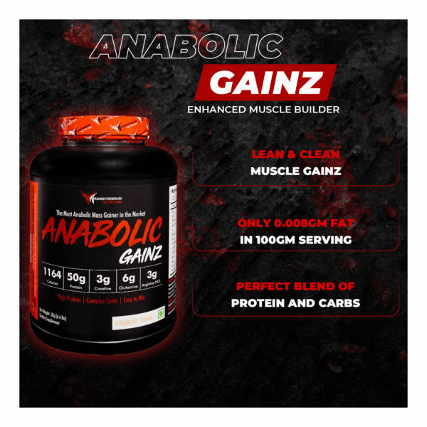 image of transformium nutrition anabolic gainz 3kg suppplement