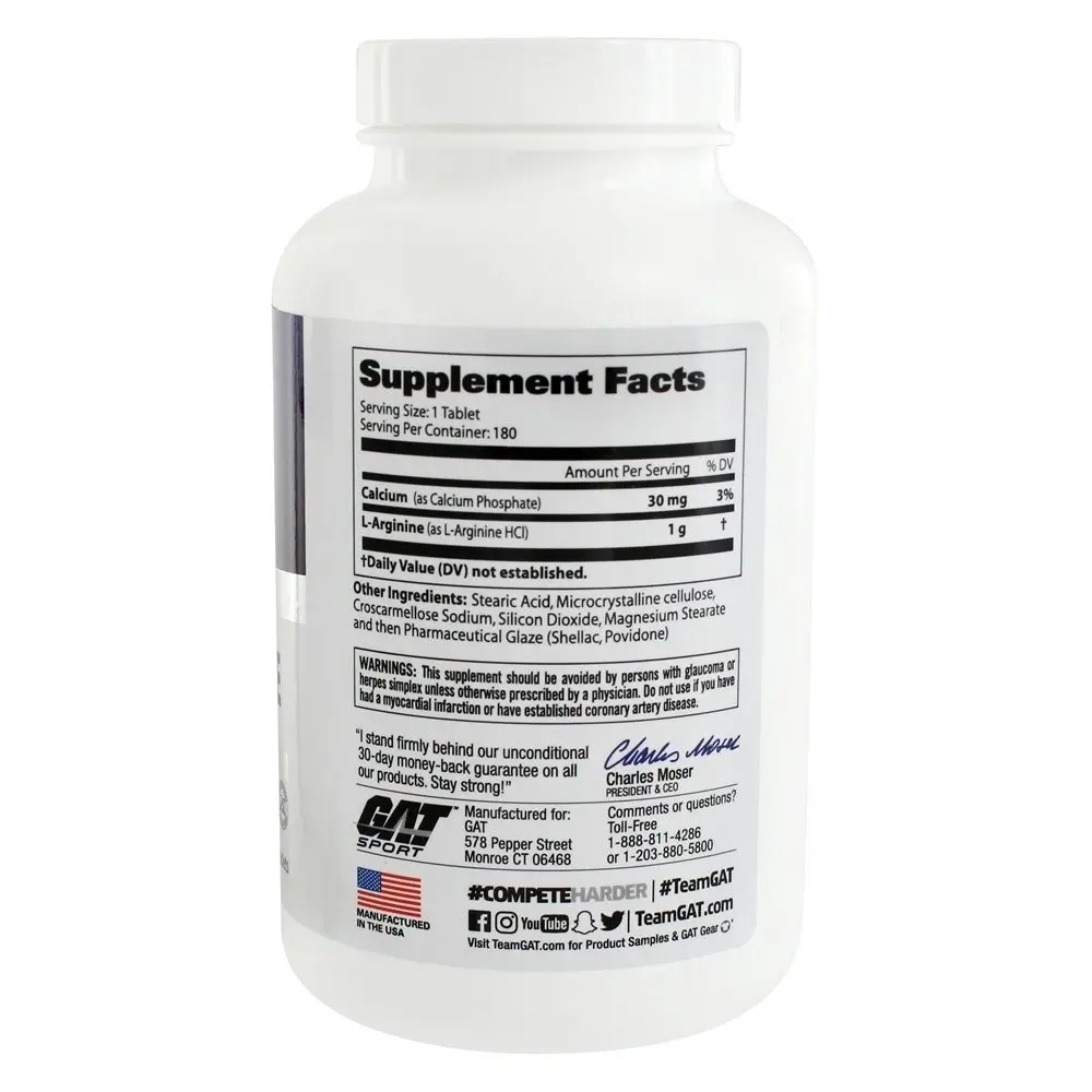 GAT Sports L-Arginine, 180 tablet(s) - Image 2