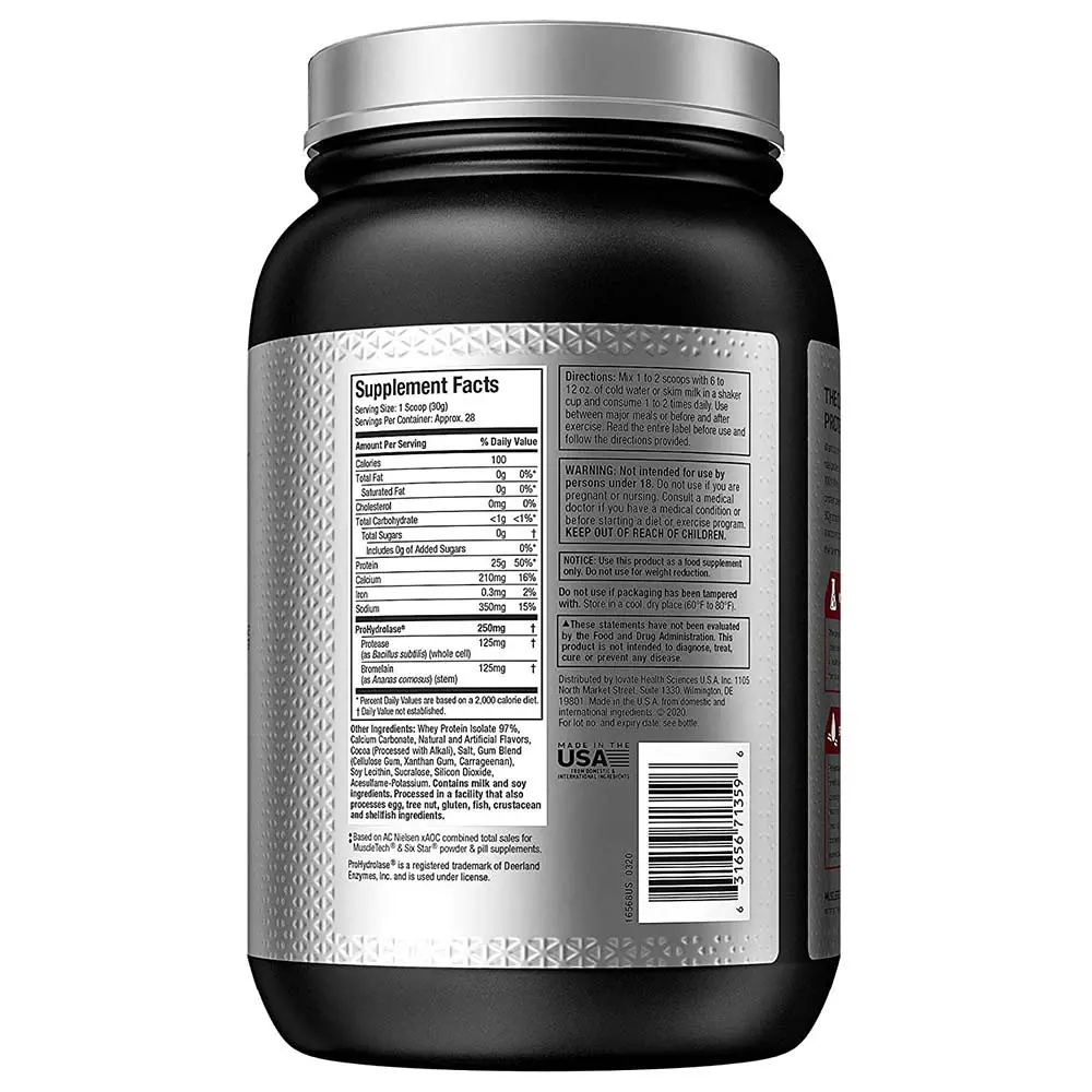MuscleTech Nitro Tech Elite 100% Whey Isolate - Image 3