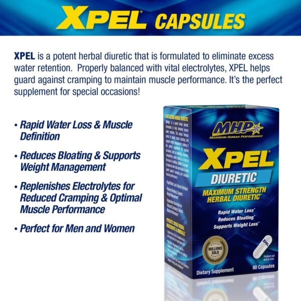 MHP Xpel Maximum Strength Diuretic Water Pills