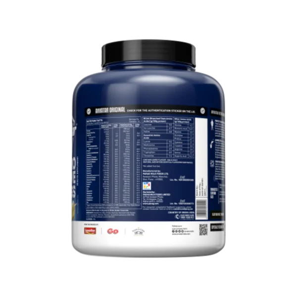 image of nutrition facts of avvatar nitro mass gainer 3kg