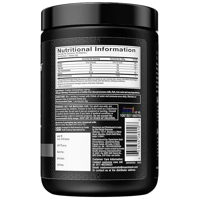 MuscleTech Platinum 100% Creatine 83 servings - Image 2