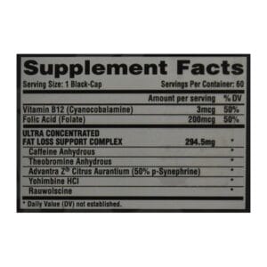 image of Nutrex Lipo 6 Black H of ner UC 60 Capsules Unflavoured