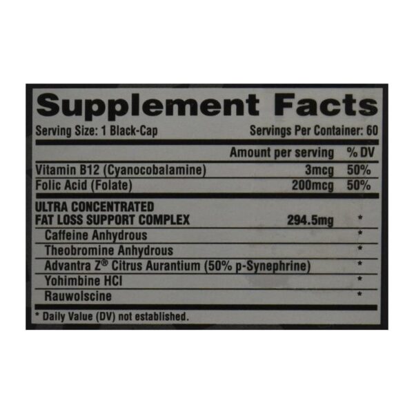 image of Nutrex Lipo 6 Black H of ner UC 60 Capsules Unflavoured