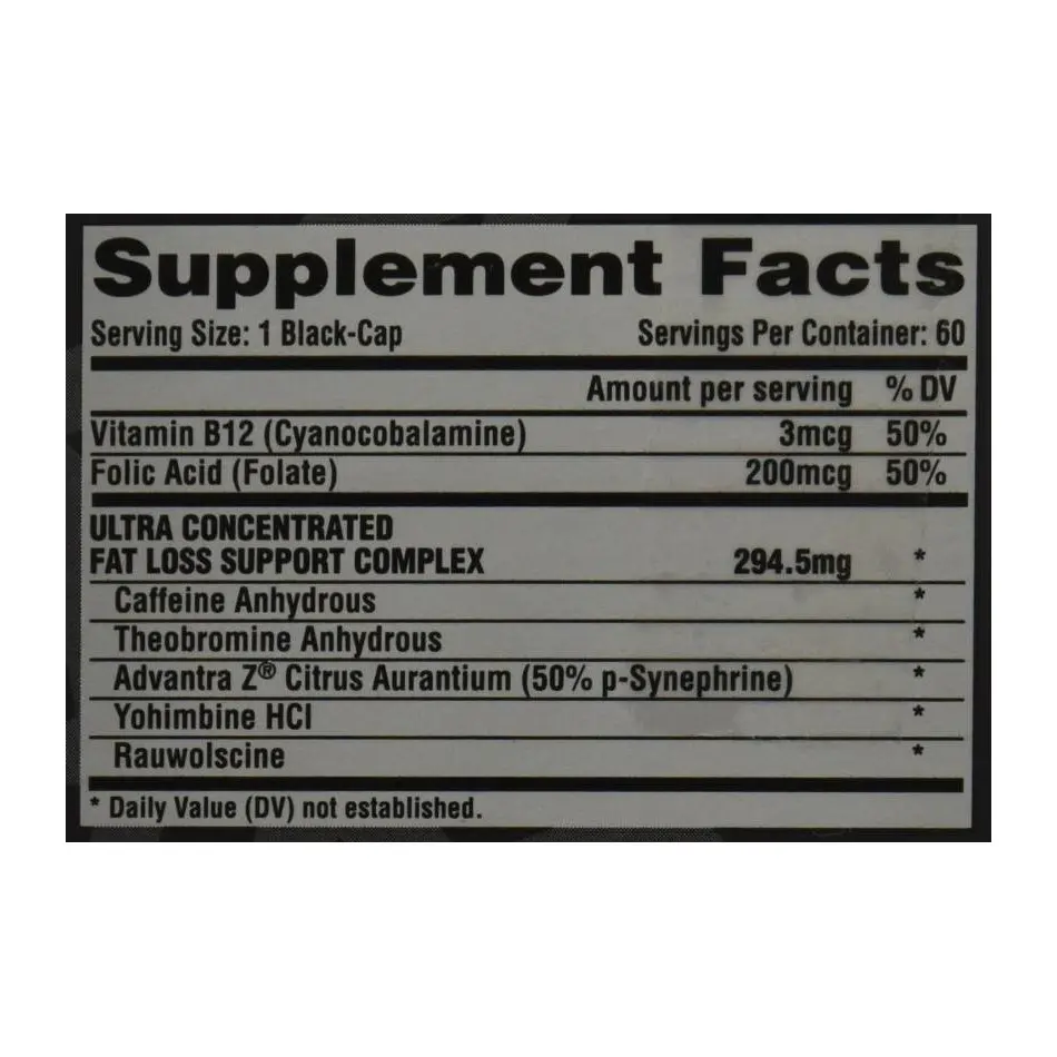 image of Nutrex Lipo 6 Black H of ner UC 60 Capsules Unflavoured