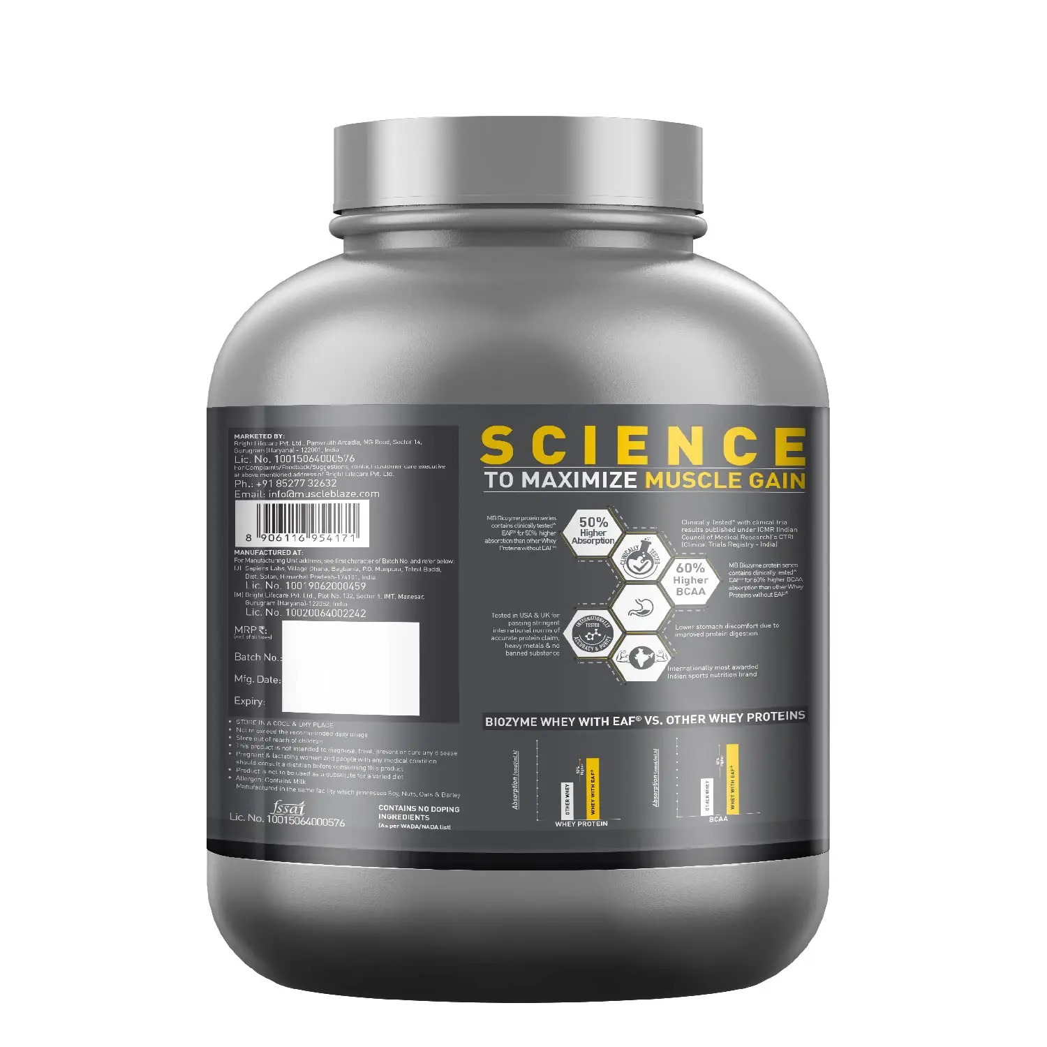 MuscleBlaze Biozyme Performance Whey Protein - Image 3