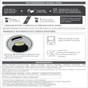 MuscleBlaze Biozyme Performance Whey Protein