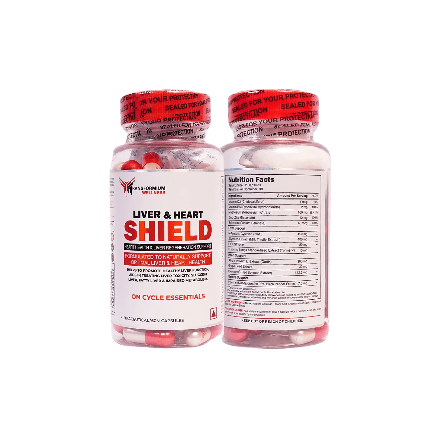 image of Transformium Nutrition Liver and Heart Shield supplement