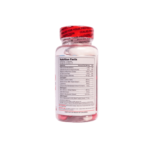 image of nutrition facts of Transformium Nutrition Liver and Heart Shield supplement