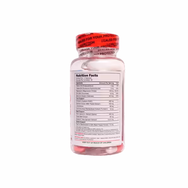 image of nutrition facts of Transformium Nutrition Liver and Heart Shield supplement